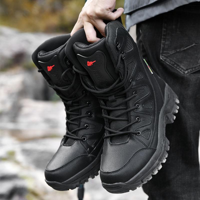 Comfort Beige Outdoor Hiking Boots Couple Men Trekking Shoes Women Big Size Military Tactical Boots For Men Hiking Sheos Snow Bo