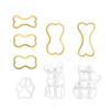 8 Pieces Dog Shaped Mold Set Unique Biscuit Moulds Cute Dog Shaped Fondant Press Cutters ABS Material Suitable for Party