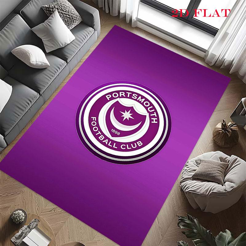 Portsmouth Logo Poster Carpet Rug for Living Room Bedroom Home Sofa Decoration,Kids Play Nonslip Floor Mat