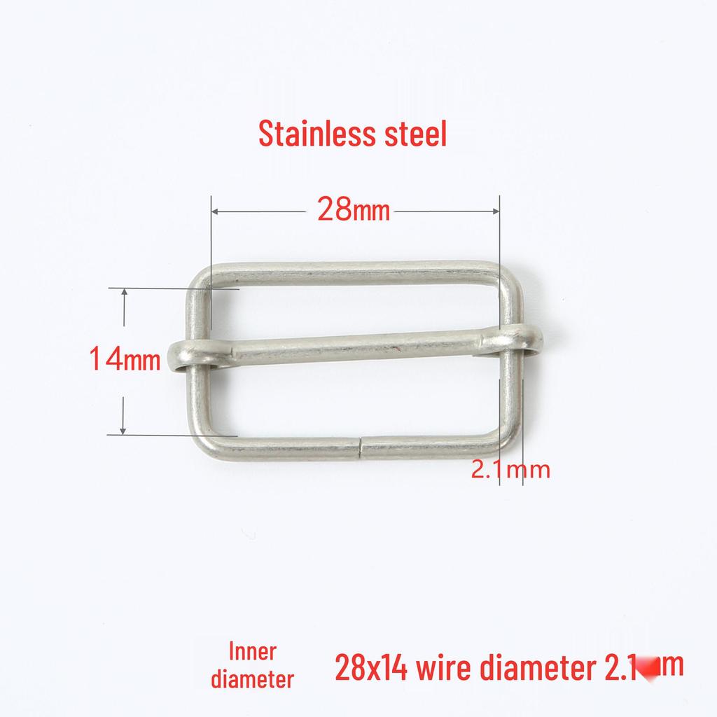 Stainless Steel Adjustable D-Ring Buckle - Copper Three-Speed Wire Pull Design