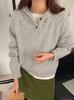 Women's 100% Wool Hoodie Sweater - Autumn/Winter Thick, Loose, Casual Knit Jacket