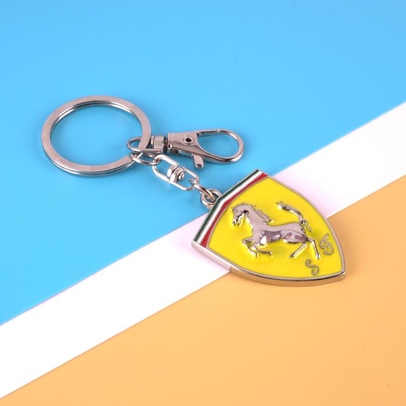 Portachiavi in ​​metallo 3D con emblema Ferrari SJ per Ferrari Roma F8 SF9018121360 F4301575M 488 599 612 FF F12 R