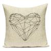 Simple Black White Cushion Animal Letters Coffee Home Polyester Pillowcase Car Sofa Home Decorative Throw Pillow Covers