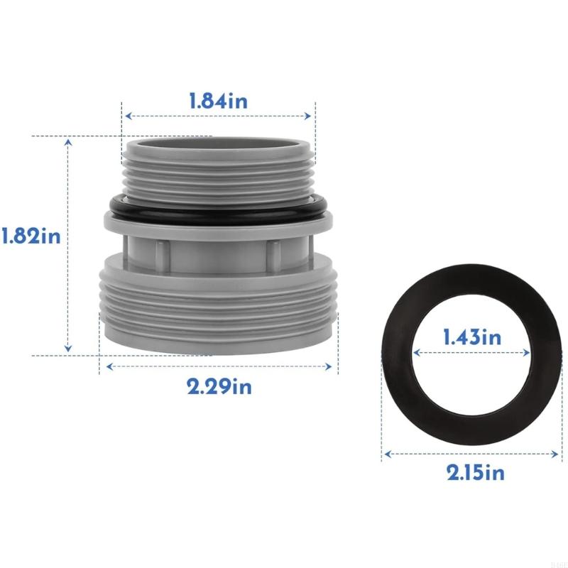 B46E Poolslangset Slangkopplingar Plastmaterial Ersättningsadapter Enkel Anslutning Professionella Slangkopplingar