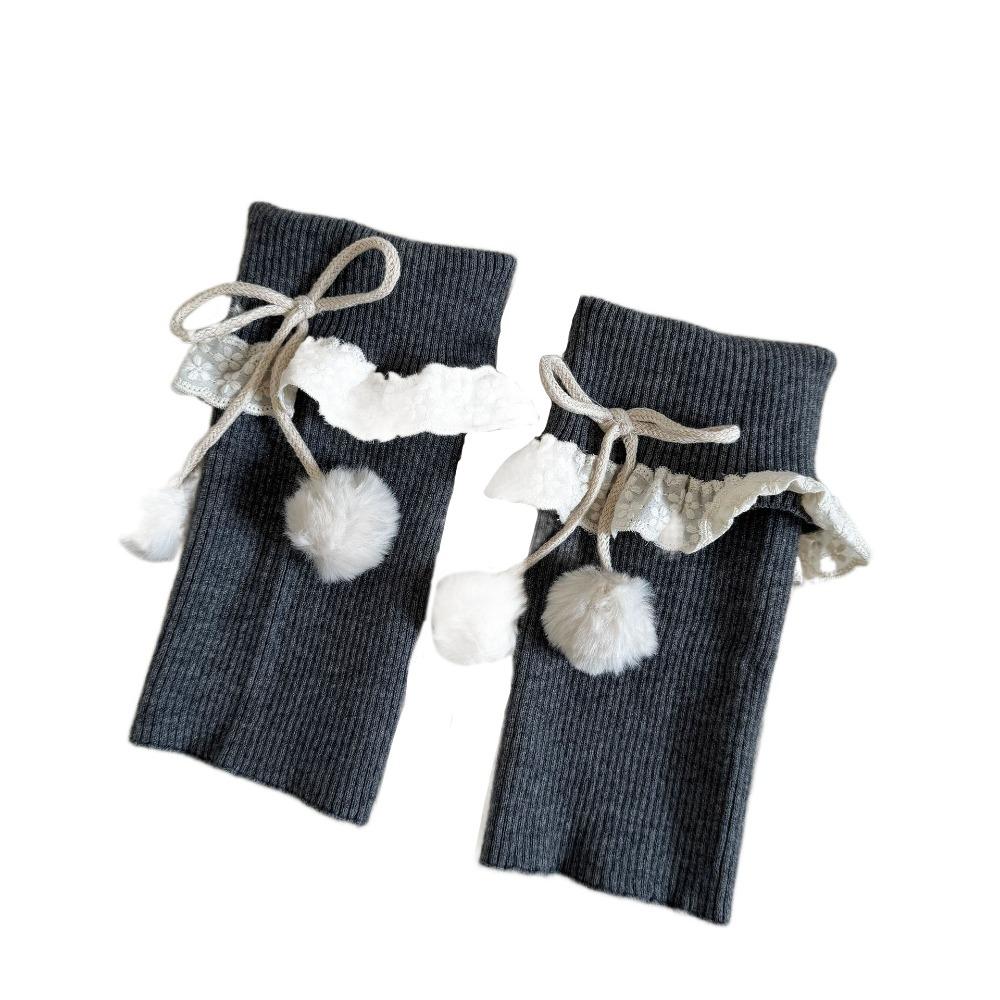 JK Lolita Leg Warmers Women Y2K Winter Leg Cover Comfortable Knitted Leg Warmer  Girls Lady