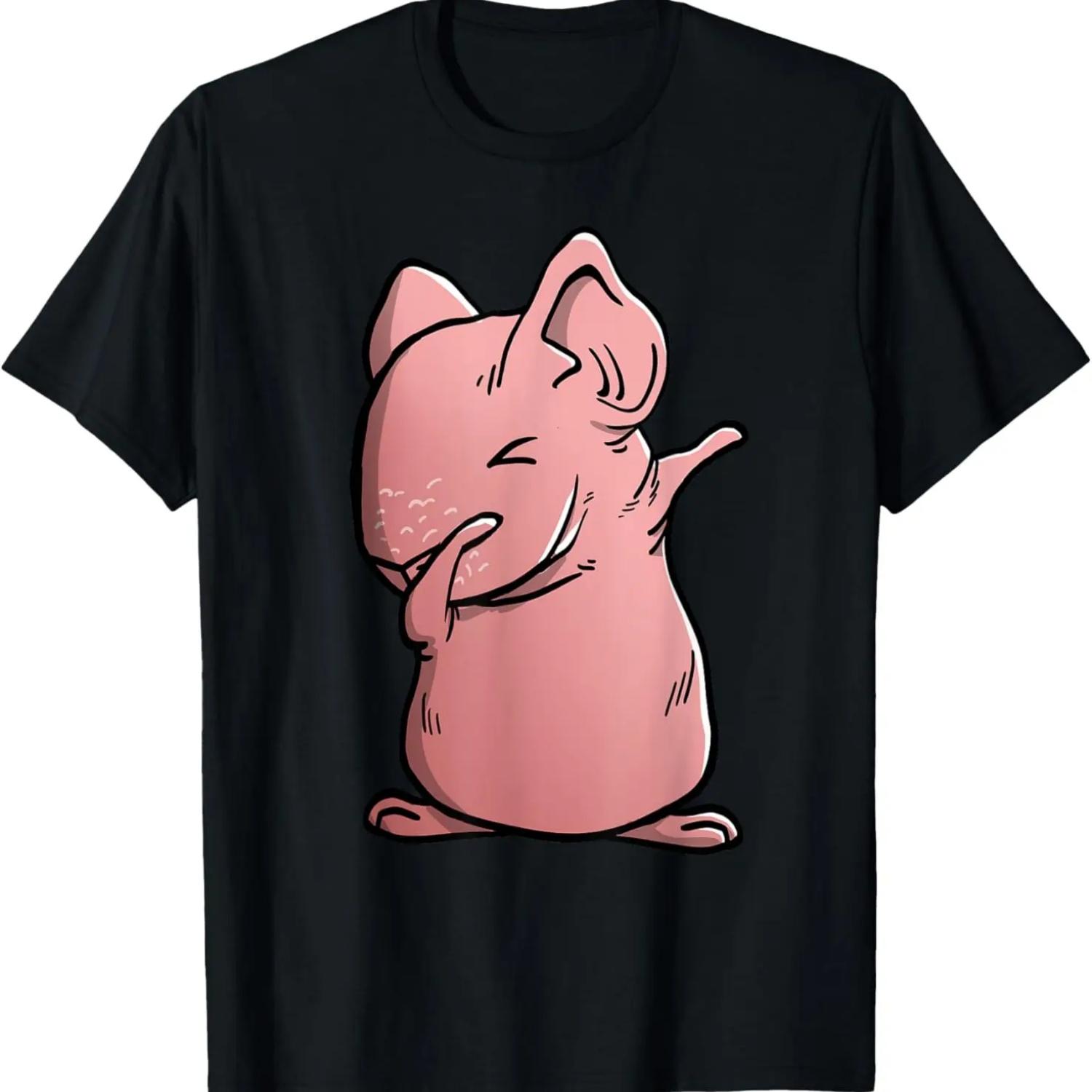 Skinny Guinea Pig Dabbing Shirt Funny Cavy Pet T-Shirt S чёрный