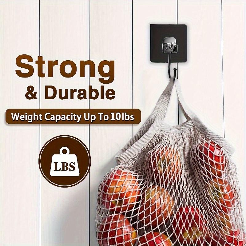Large Heavy-duty Wall Hooks, Self-adhesive Hooks, Multi-purpose Coat, Hat, Towel, Key, Miscellaneous Hooks, Waterproof Hooks for Bathroom, Toilet