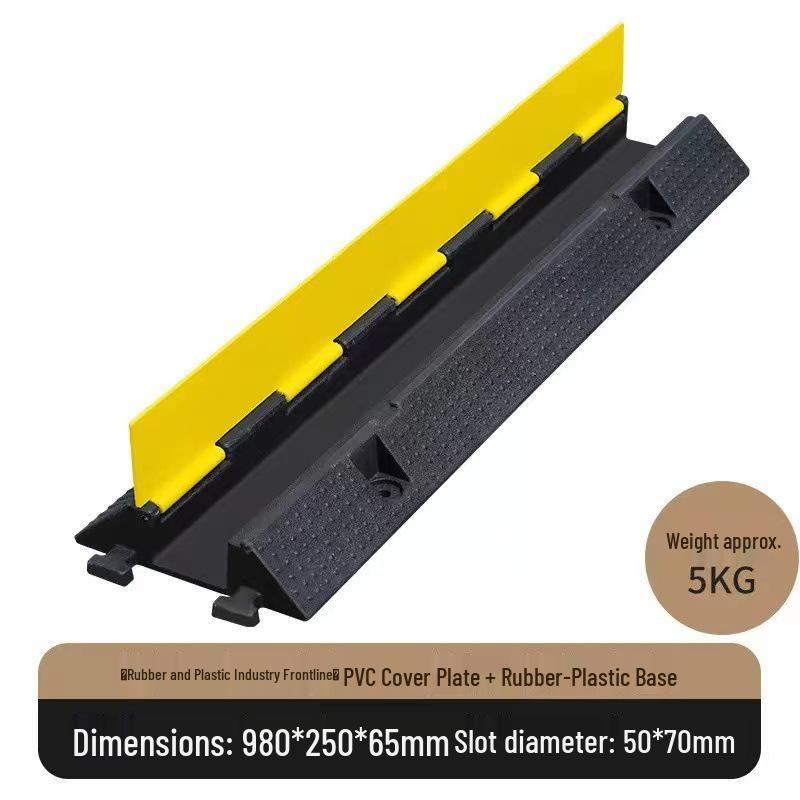 Rubber & Plastic Cable Trunking Speed Bump: Anti-Crush Plate for Ground Wire Protection - Indoor/Outdoor Cable Channel