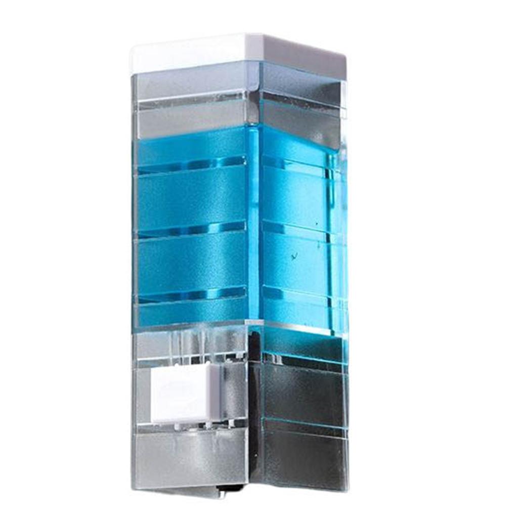 Punch-Free Wall Mounted Soaps Dispenser Manual Plastic Hand Soaps Storage Bottle For Washroom Hotel