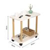 End Table Rectangle Side Table Wood Night Stand with 2-Tier Storage Shelf Living Room Small Coffee Table Wood Finish Bedside Table