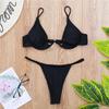 New Sexy European & American Solid Color Underwire Bikini Women's Swimsuit
