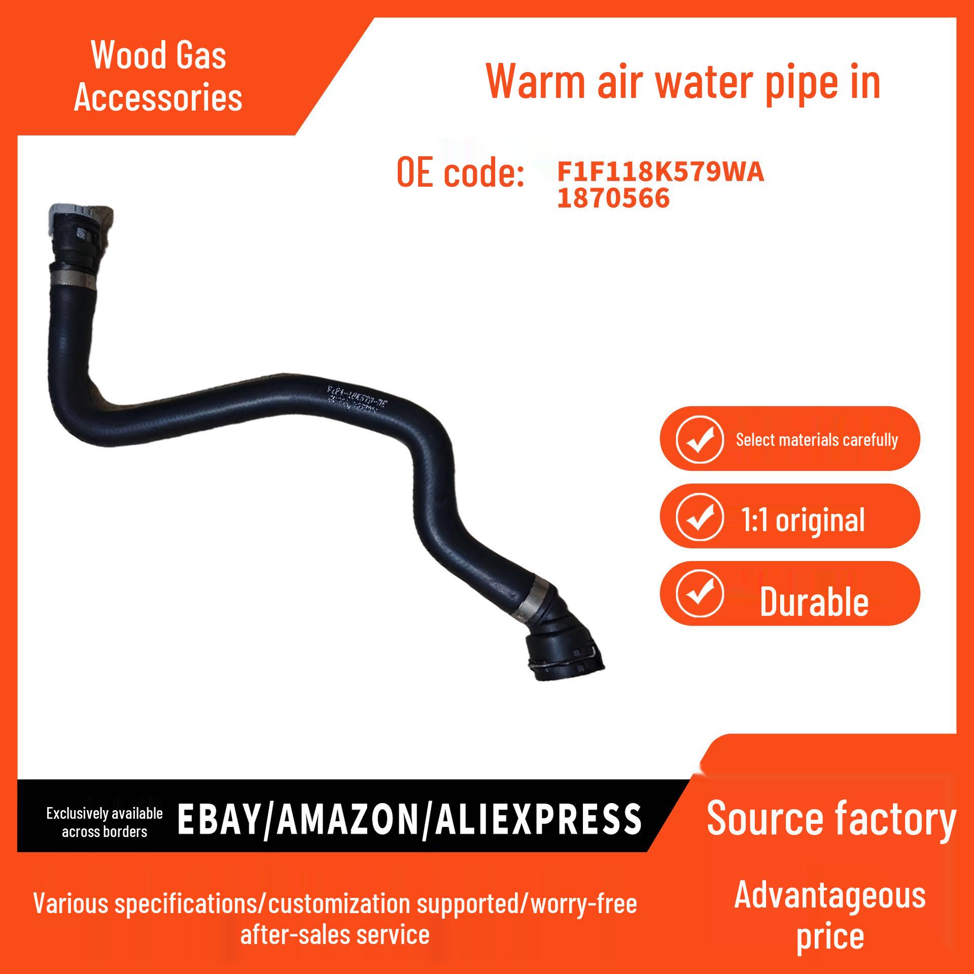 

f1f118k579wa Heater Water Radiator Inlet Hose for Ford Kuga 13 & Focus 15 1.5T Models pokess
