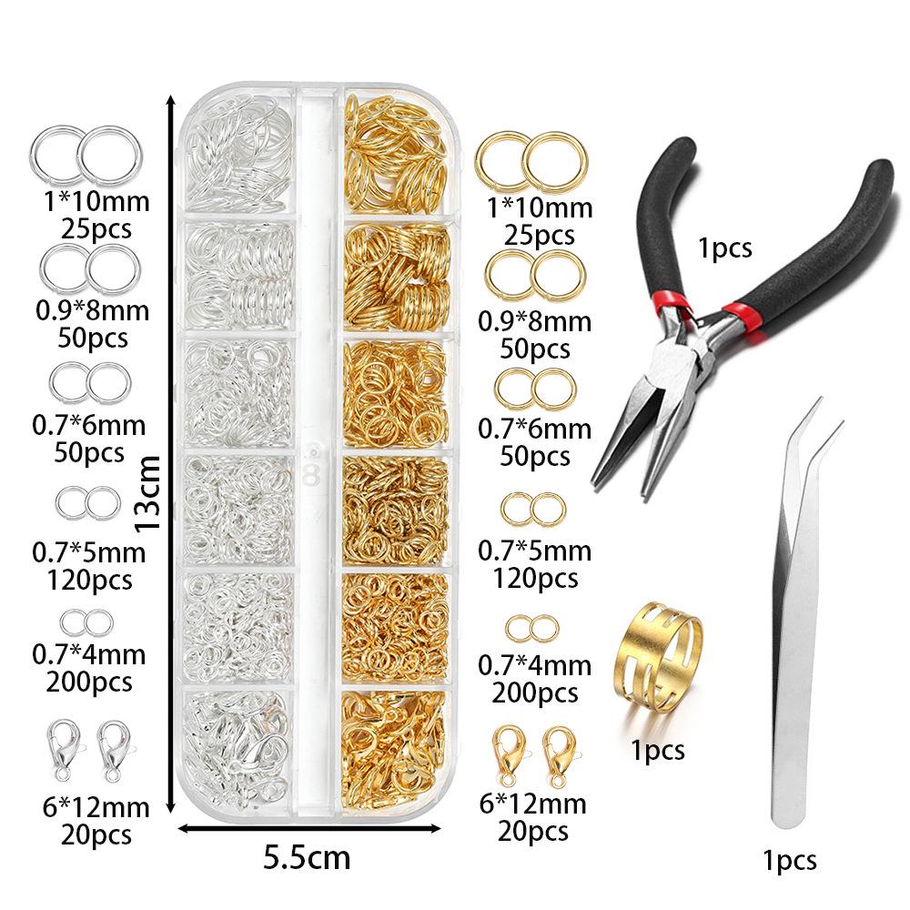 Handgefertigtes DIY Perlenwerkzeug-Set: Hummerverschluss-Zange, Pinzetten und Zubehör