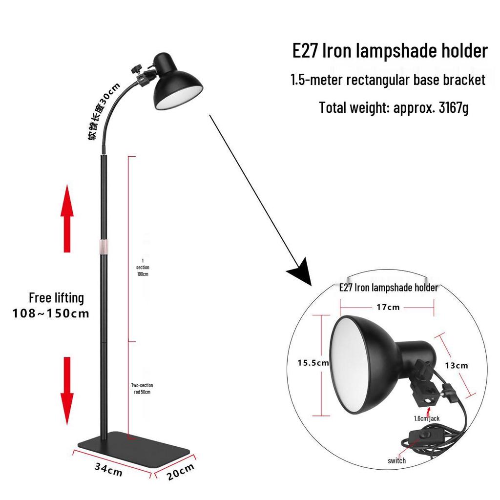 Space-saving E27 Universal Desk Lamp: Student Eye Protection Reading Light for Home or Bedside.