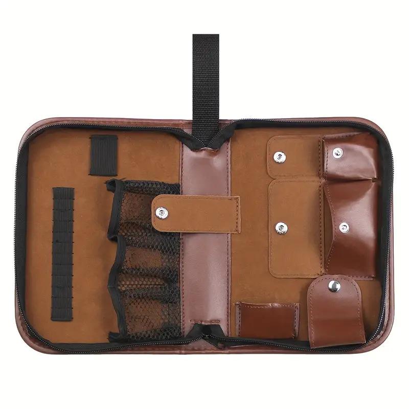 Leather Golf Tool Bag - Multi-functional, Large Capacity, Convenient Carry with Logo Print