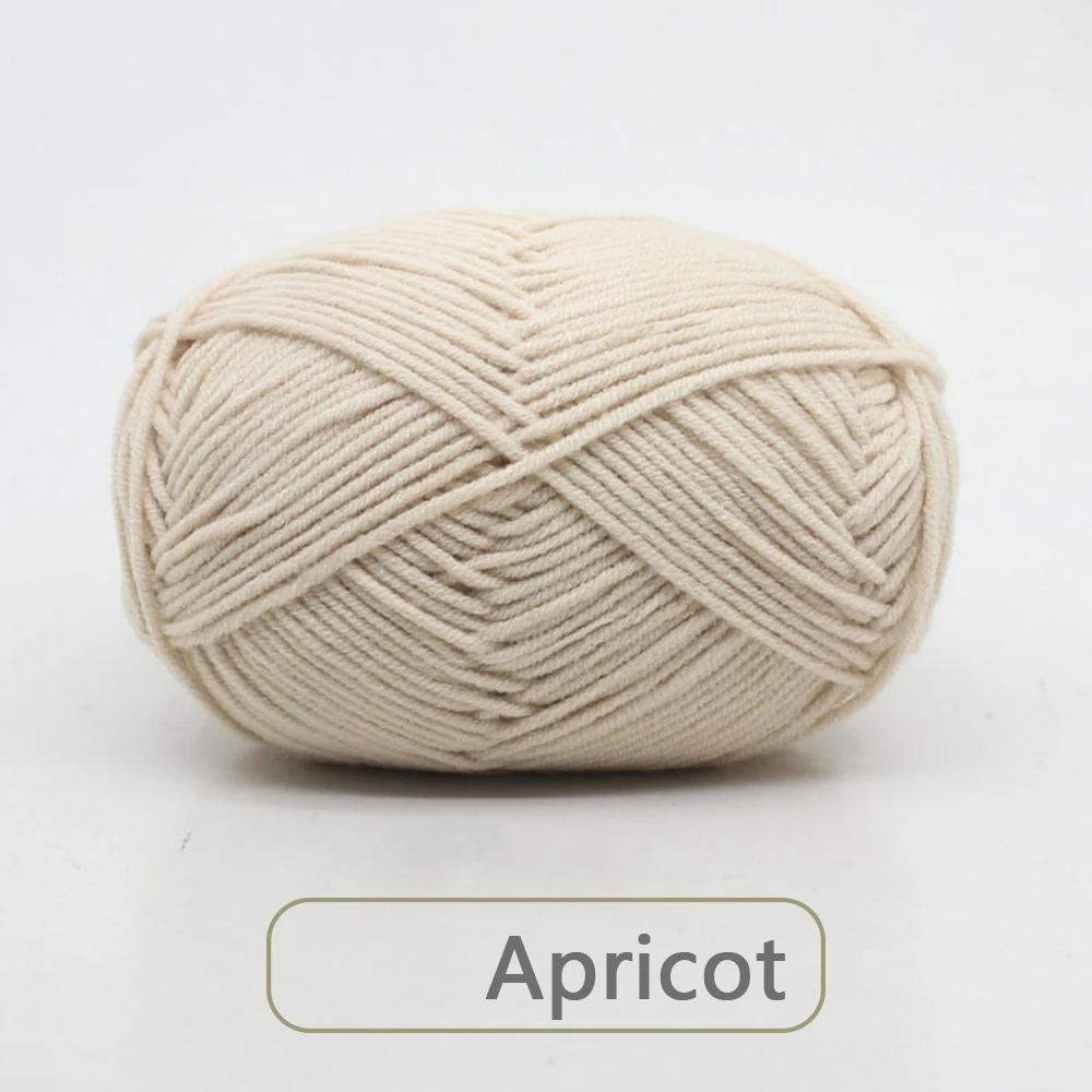 1pc 50g Soft Wool Milk Cotton Yarn Crochet Anti-Pilling Hand Knitting Thread For Cardigan Scarf Hat Baby Sweater Doll Supplies