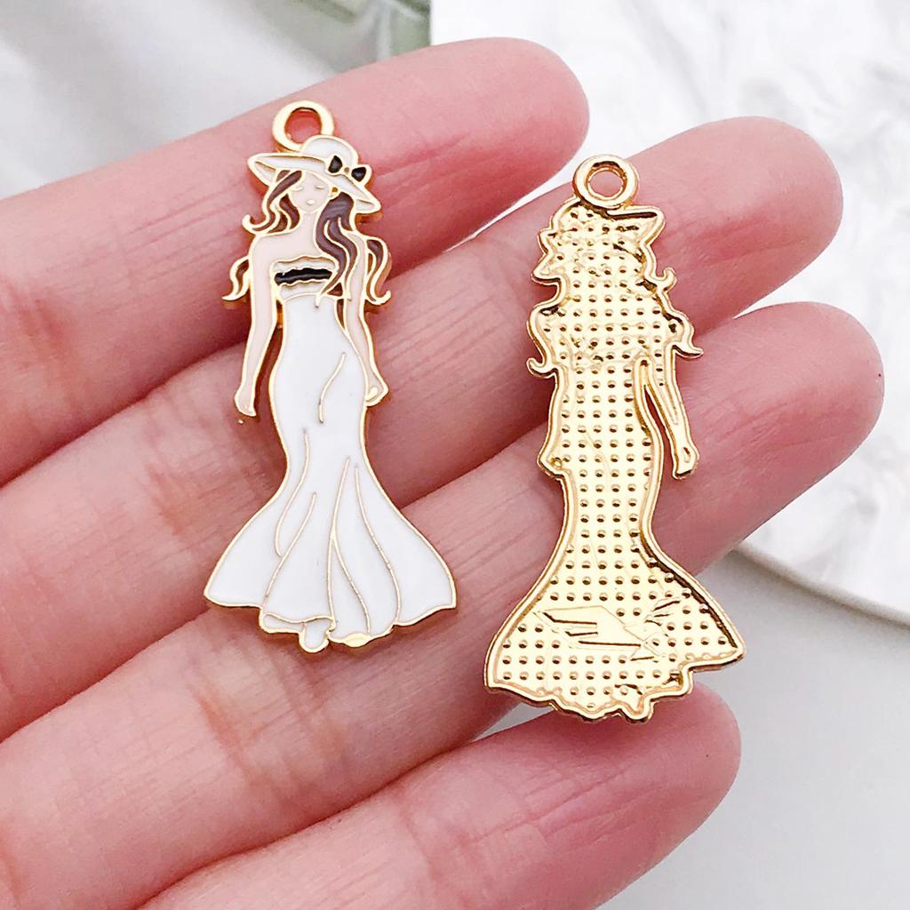 Women's Dripping Oil Alloy Accessories: Lipstick, Bag, Hat, High Heels, DIY Pendants, Small Ornaments