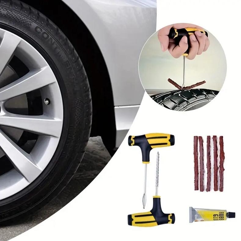 Çok parçalı Araba Lastiği Tamir Seti Evrensel Lastik Delinme Aletleri Motosiklet Okug Düz Yama Seti