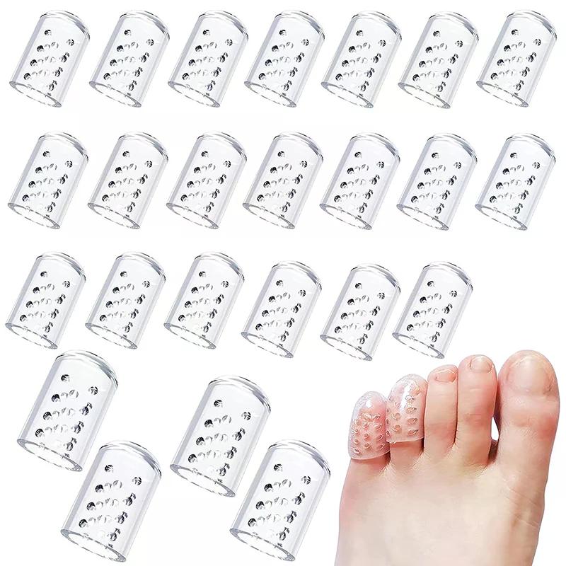 2Pcs-50Pcs Silicone Anti-Friction Toe Protector Gel Breathable Toe Caps Covers Foot Care Fingertip Elasticity Prevents Blisters