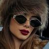 Trendy Polygonal Sunglasses for Women Luxury Brand  Metal Small Frame Sun Glasses Ladies Classic Vintage Punk Eyewear Shades