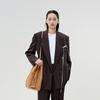 LESS 2025 Spring Lapel Long Suit Jacket