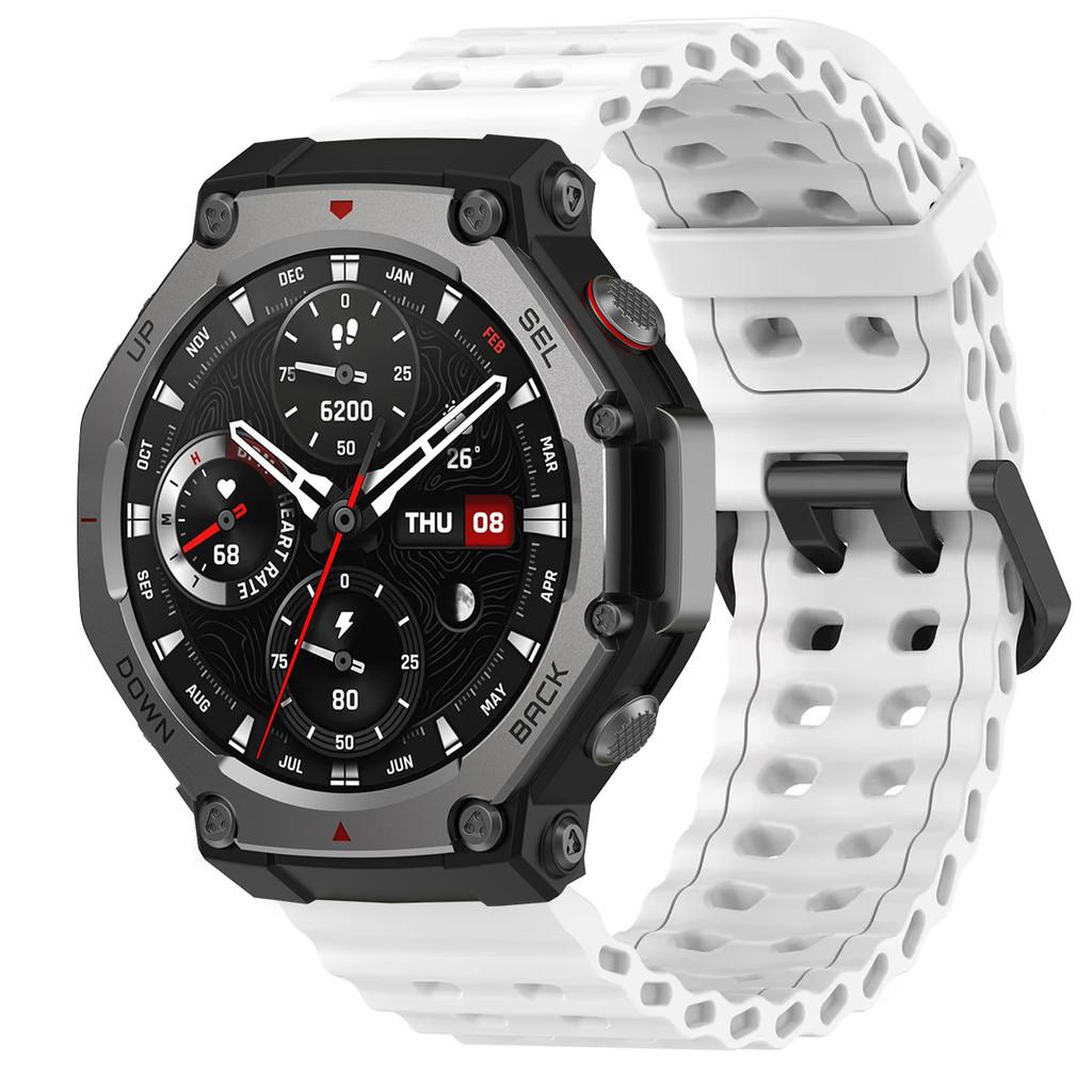 Breathable Silicone Band For Huami Amazfit T-Rex 3 2 1 T-Rex 3Pro 44mm 48mm T-Rex Ultra Colorful Strap Sport Watchband Belt