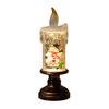 Christmas Flameless LED Candles Battery Operated Santa Snow Decorative Lamp Home Porch Tabletop Party Decor