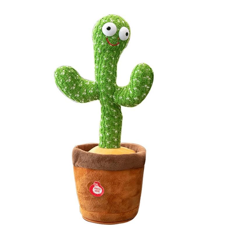 Custom Talking Twisting Dancing Cactus Musical Plant Enchanting Flower Soft Plush Toy 30cm Unisex Christmas Infants Toddlers