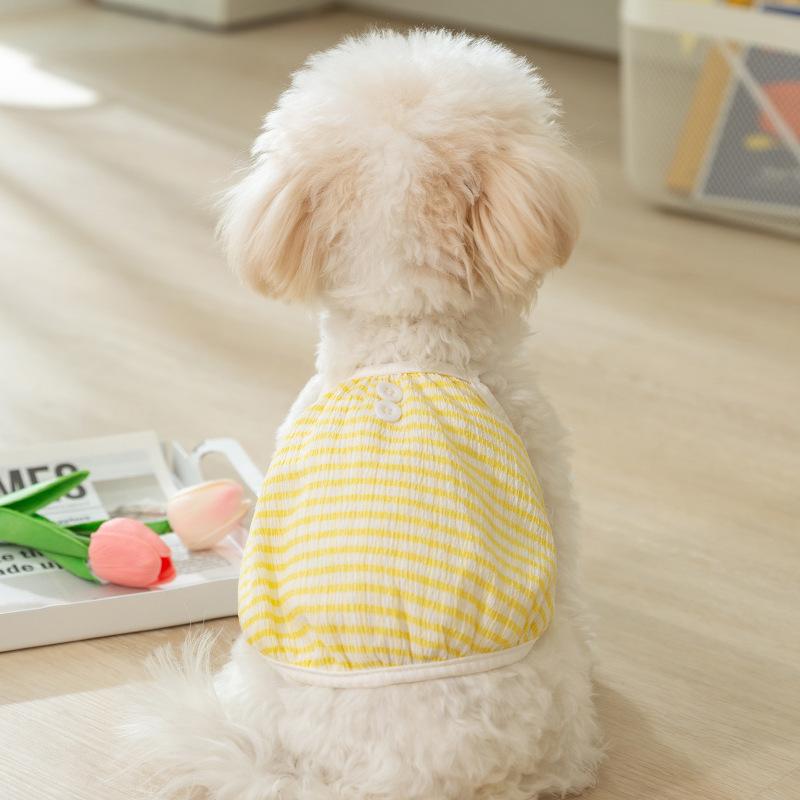 Spring Summer Small Fresh Candy Color Striped Dog Suspender Teddy Bigbear Puppy Kitten Vest Pet Dog Clothes