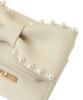 Maison De Fleur Ribbon Pearl Ivory Wallet, Women's,
