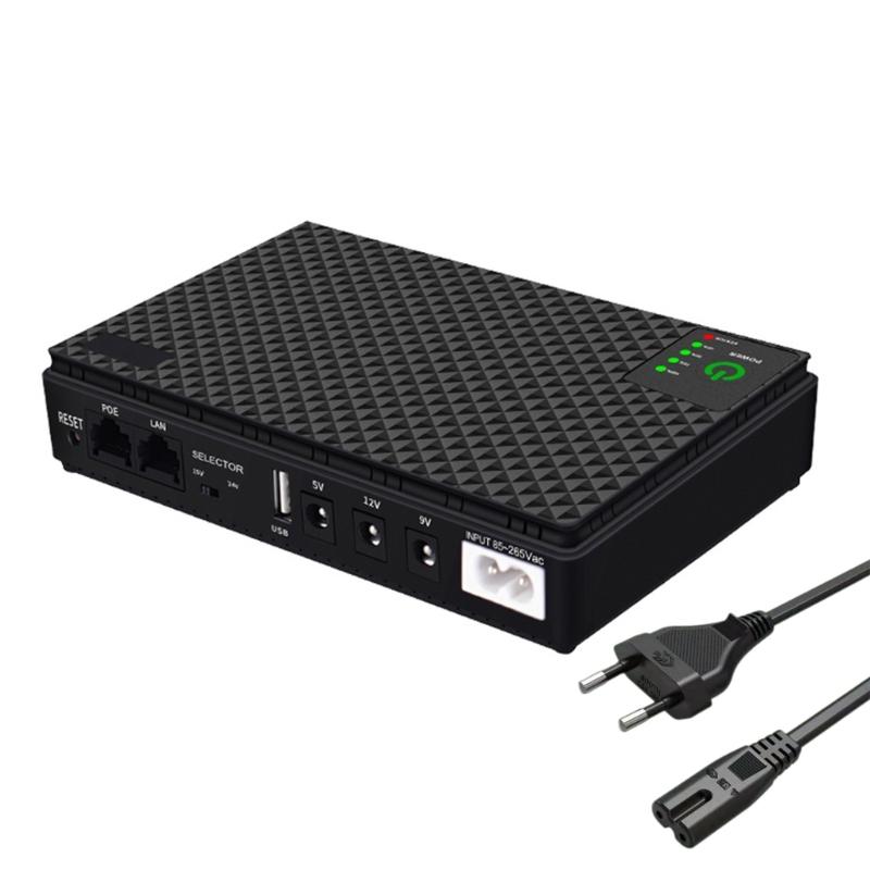 Small UPS Uninterruptible Power Source for Home Office Networking Devices Power SupplyEasy Installation  10400mah/8800mah