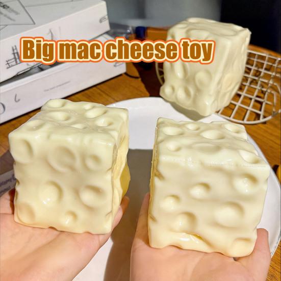 Realistisches Käse-Quetschspielzeug Großes TPR Fidget Dickes Langsam aufsteigendes Spielzeug Dekompressions-Gadget