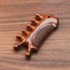 Golden Sandalwood 5-in-1 Massage Comb & Gua Sha Tool for Full Body & Scalp.