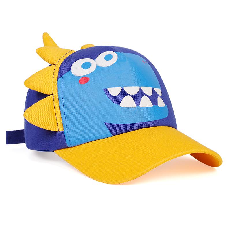 

Детская бейсбольная кепка с принтом динозавра FIND, регулируемая, дышащая, сетчатая, для отдыха на природе, весна-лето, дорожные аксессуары для мальчиков и девочек синий/жёлтый