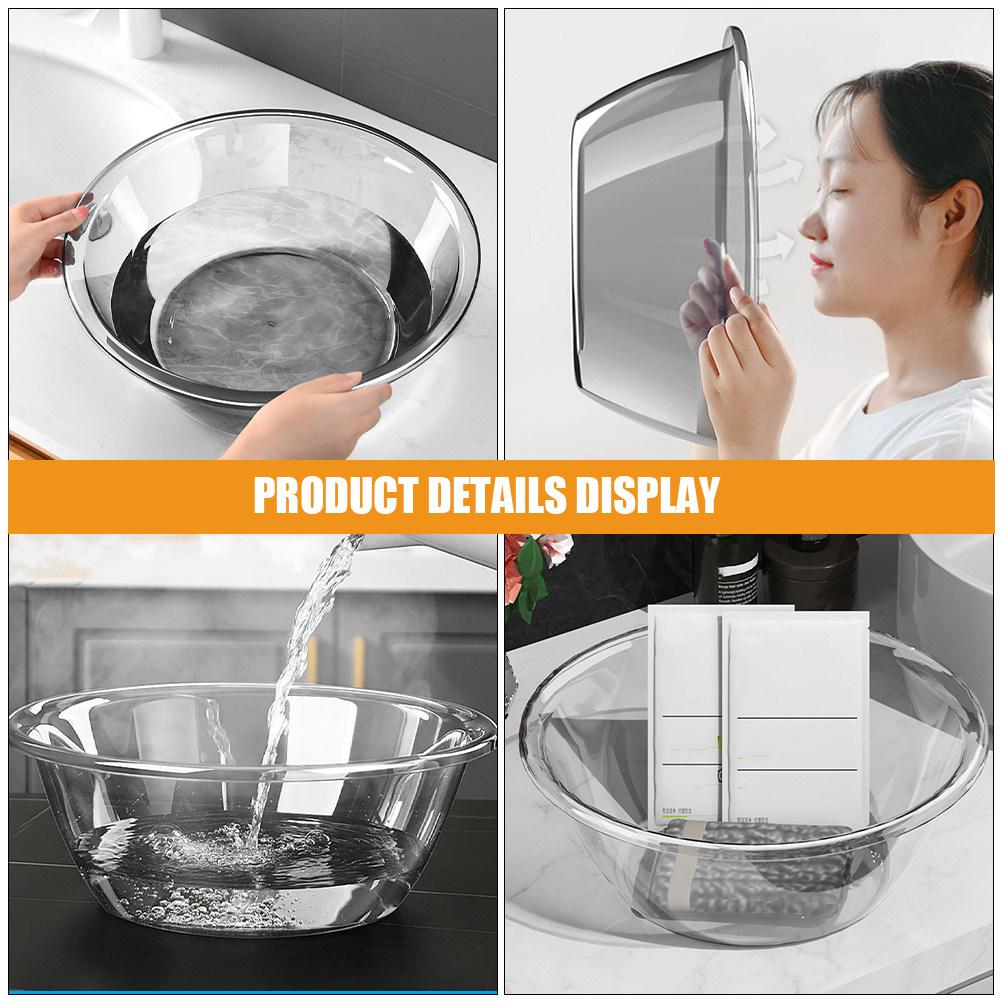 Transparent Pet Wash Basin Face Washing Laundry Kitchen Use Multipurpose Clear Household Plastic Basin Tub Household Wash Tub