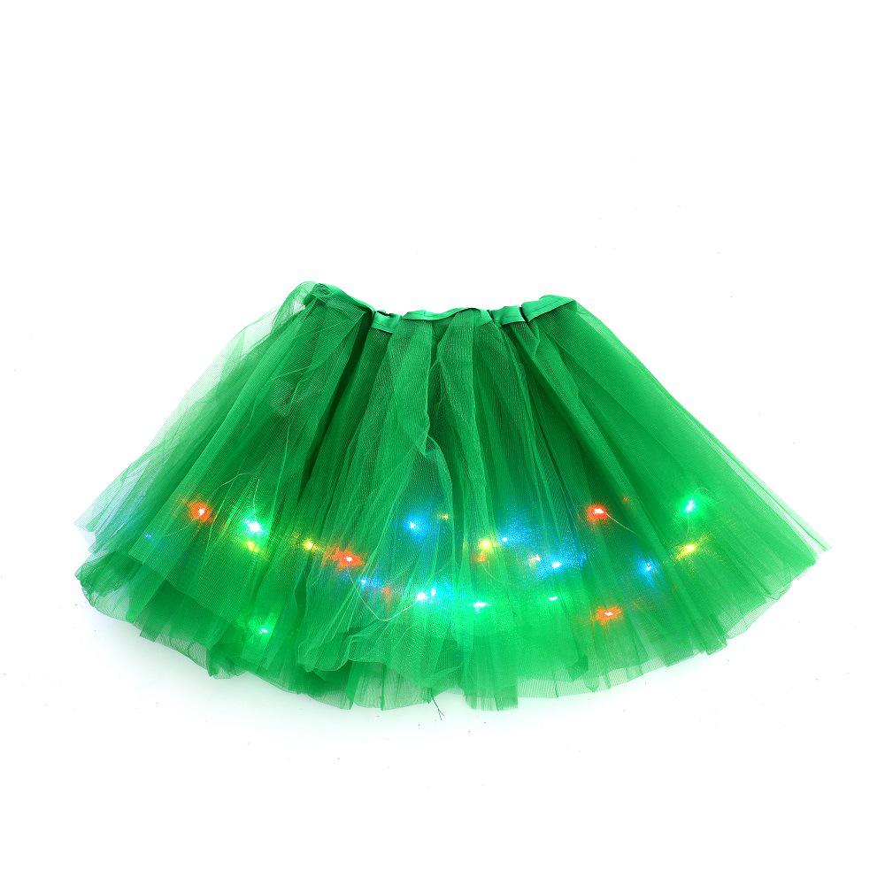 European & American Adult LED Luminous Tutu Skirt - Light-Up Mesh Half-Body Design