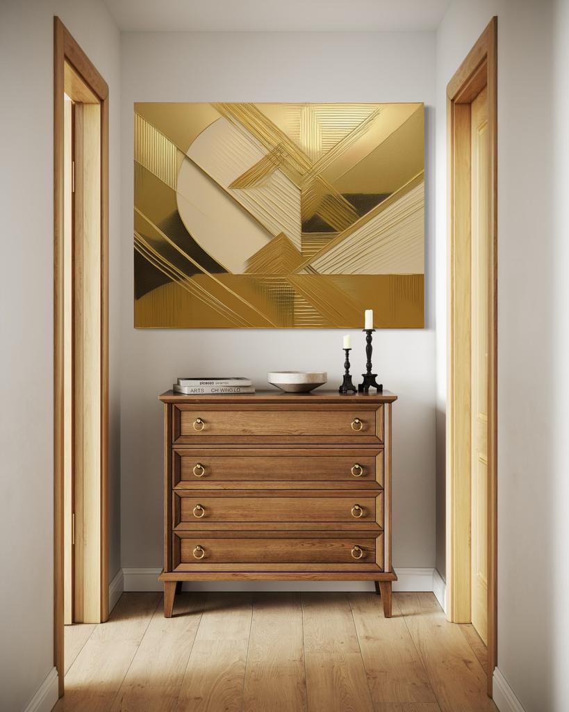 Canvas Print, Gold Glamour Abstraction