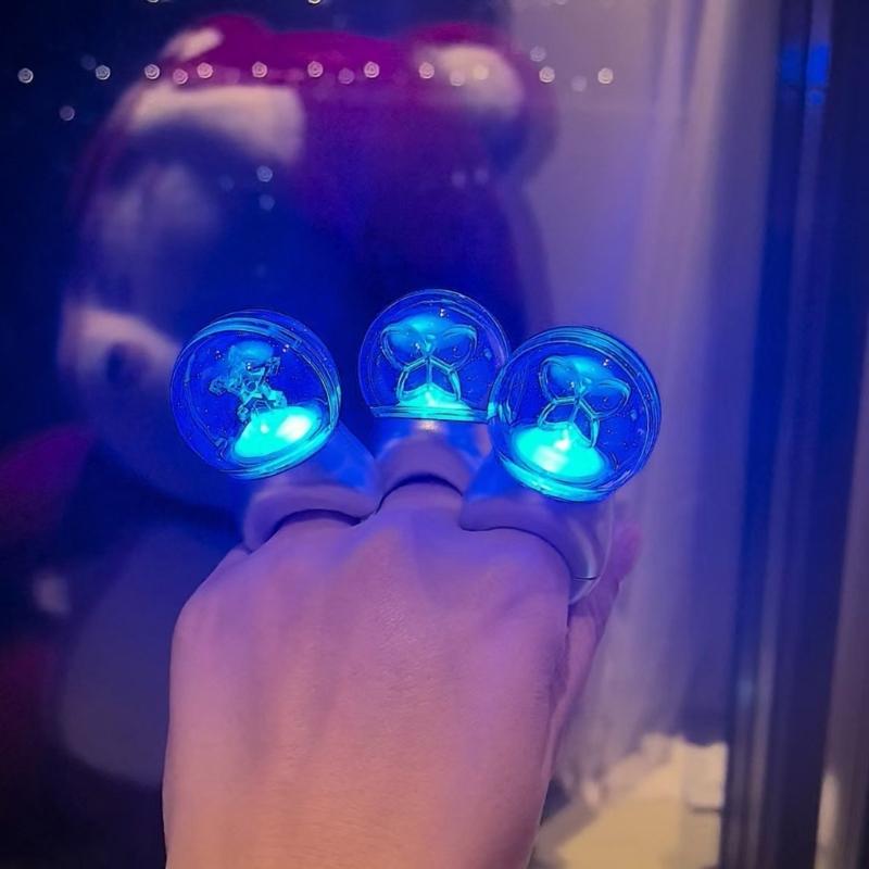 LED Light Up Lightstick Ring for Concerts and Parties Colorful Flashing Modes Light Stick Finger Ring Party Decoration