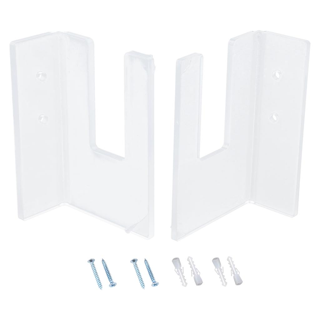 1 Pair Acrylic Skateboard Display Stand Wall Mounted Fixed Holder Skateboards Storage Rack Bracket Longboards Decoration