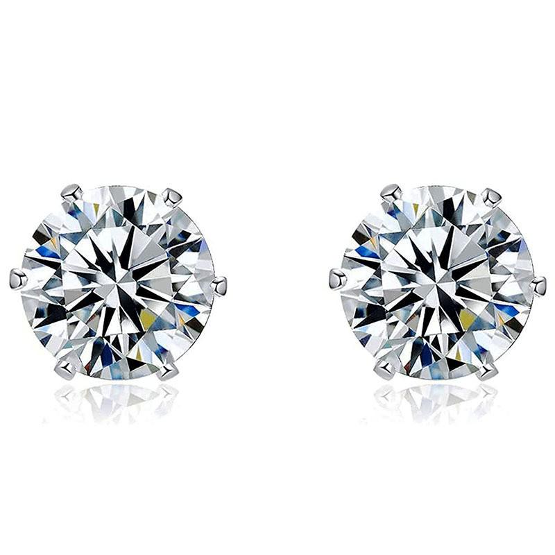 SUNIBI3 Size Stud Earrings for Women Classic Luxury Earrings Women Minimalist Bling Zircon Earring Fashion Ear Stud Zircon