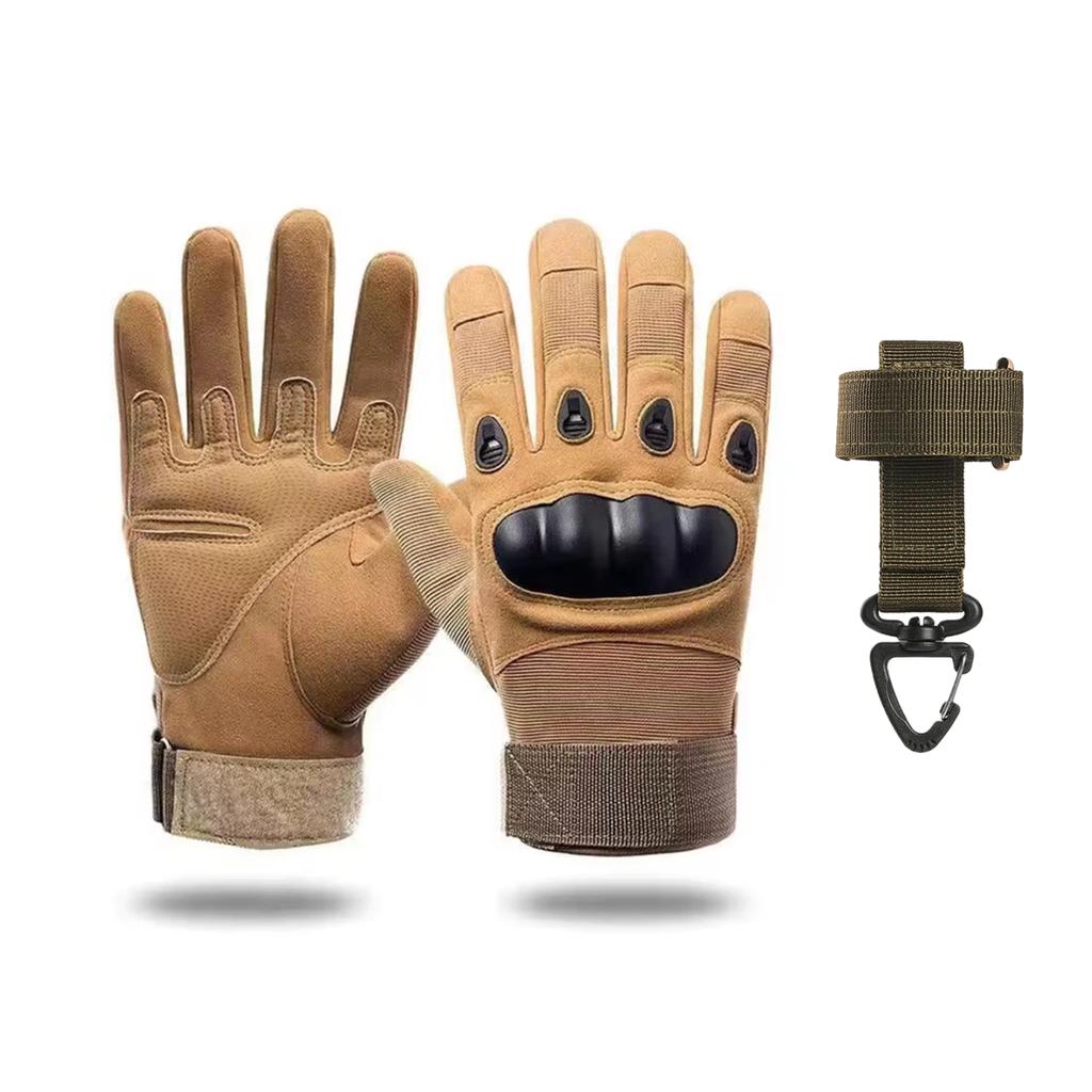 Gants tactiques militaires d'extérieur pour hommes, avec clip pour gants, pour le sport, le tir, la chasse, l'airsoft, la moto, le cyclisme