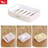Double-layer Soap Box Bathroom Drain Soap Rack Simple Thickened Soap Box Washbasin Creative Square Soap Box