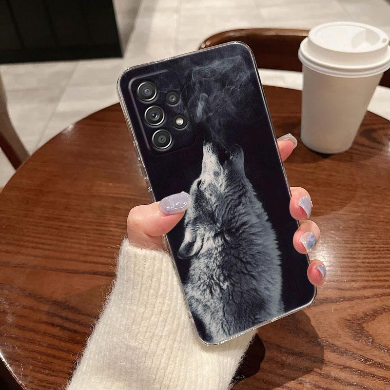 Die Wolf Löwe Katze Klare Weiche Handyhülle Für Samsung Galaxy A56 A57 A37 A55 A54 A36 A35 A26 A25 A16 A17 A07 A52 A34 A73 A53 Hülle