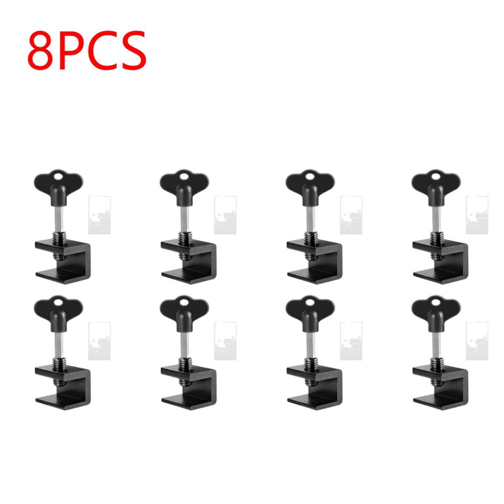 1-10Pcs Aluminum Alloy Window Security Lock Limit Sliding Door Windows Restrictor Child Safety Anti-theft Household Improvement