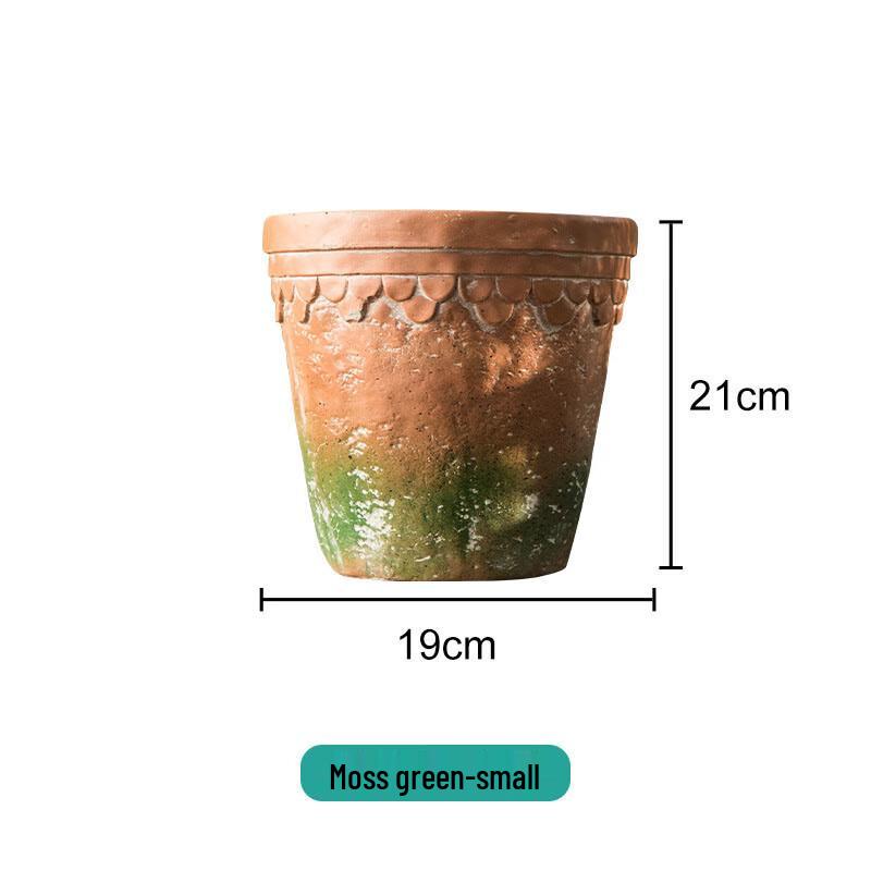 Handmålad cementkruka