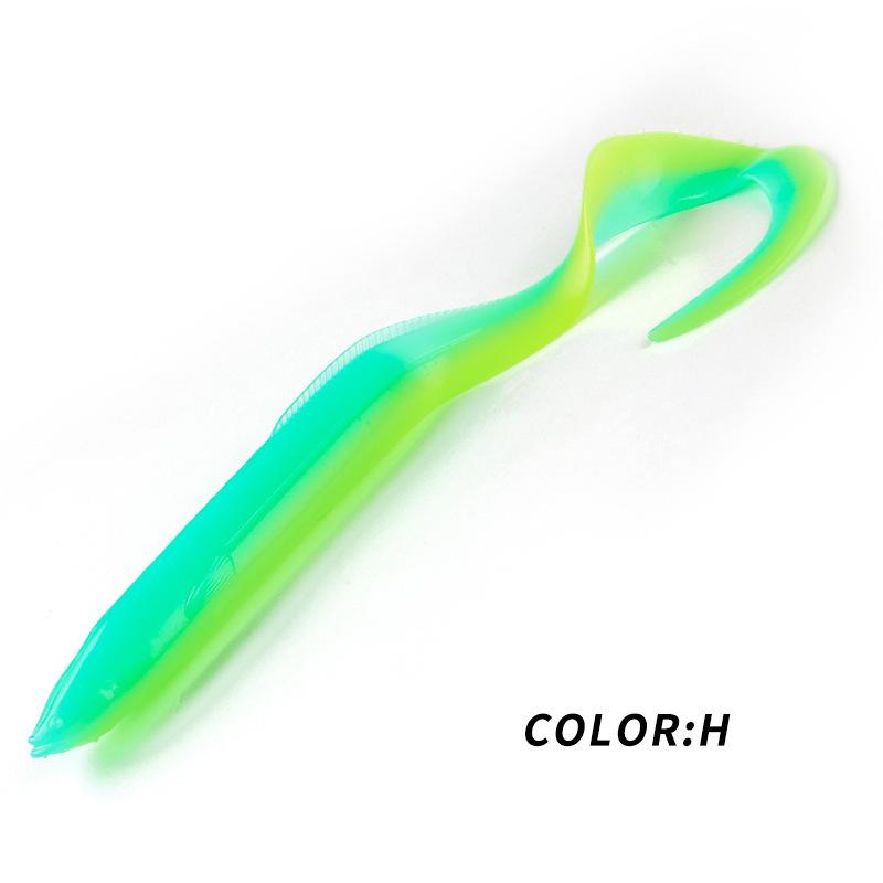 BEARKING Soft Bait Eel Lure with Lead Head Hook, 15cm/20cm for Long Cast Sea Fishing (L45L46)