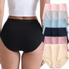 Women'S Cotton Underwear High Waisted Tummy Control Full Coverage Panties Ladies Soft