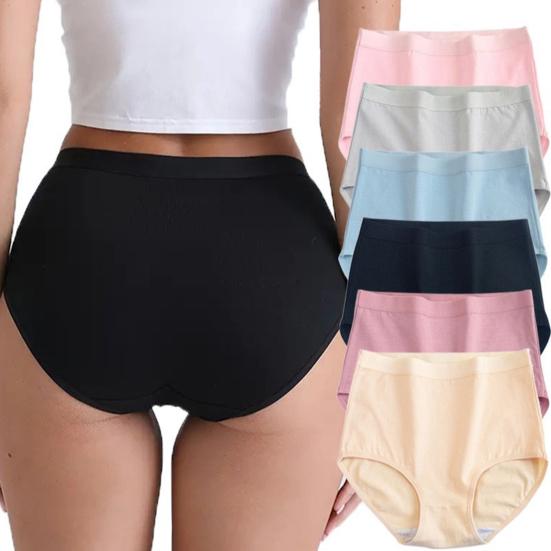 Women'S Cotton Underwear High Waisted Tummy Control Full Coverage Panties Ladies Soft
