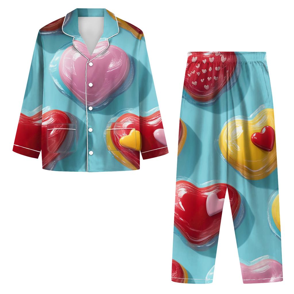 Damen Langarm lange Hose Freizeit-Hausanzug