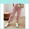 Oxford Fabric Striped Lounge Pants For Women Summer With Tight Fit And Casual Style
